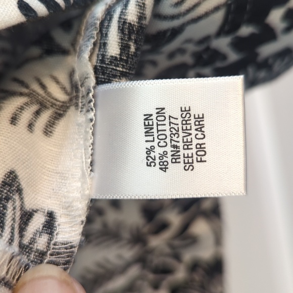 Croft & Barrow | Jacket Blazer | LINEN Blend | Black & White | Zip Up  Size Smal - Picture 11 of 16